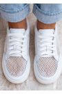 Кеди жіночі літні Barefoot сітка + шкіра білі 8738-28