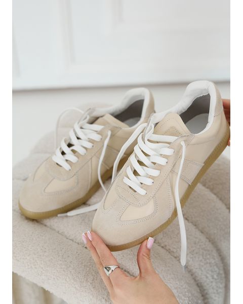 Кеды женские кожаные беж Gazelles 8534-28