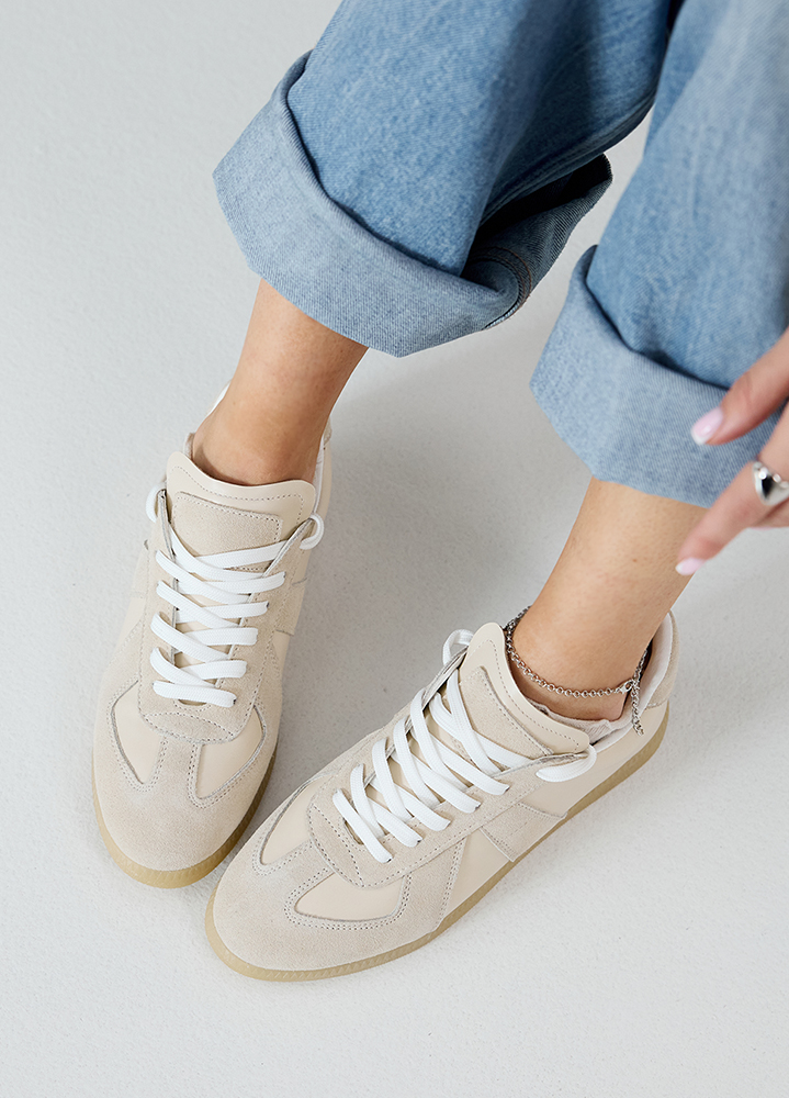 Кеди жіночі шкіряні беж Gazelles 8534-28