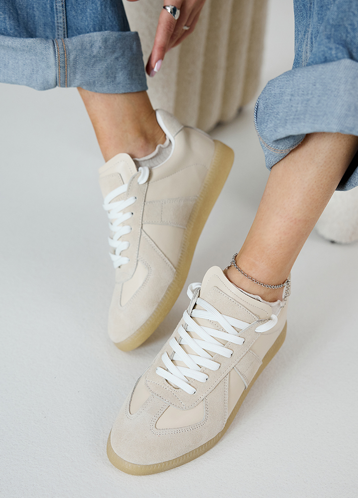 Кеди жіночі шкіряні беж Gazelles 8534-28