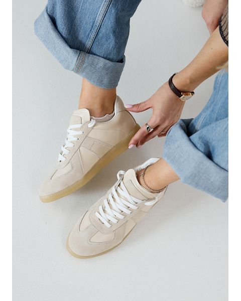 Кеды женские кожаные беж Gazelles 8534-28