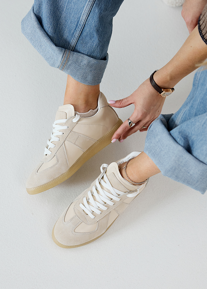 Кеди жіночі шкіряні беж Gazelles 8534-28