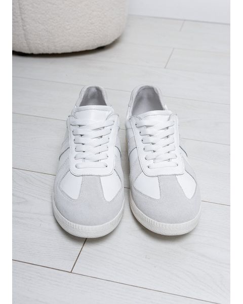 Кеди жіночі шкіряні білі ш+з Gazelles 8147-28