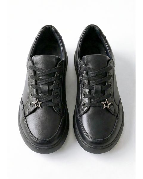 Кеди жіночі STAR шкіряні barefoot чорні 8620-28 Кеди жіночі STAR шкіряні barefoot чорні 8620-28