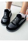 Кросівки жіночі BAREFOOT шкіряні чорні 8547-28