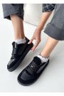 Кросівки жіночі BAREFOOT шкіряні чорні 8547-28