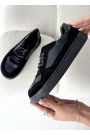 Кросівки жіночі BAREFOOT шкіряні чорні 8547-28