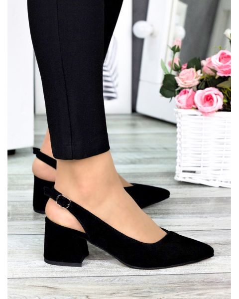 Туфлі жіночі замшеві чорні Molly 7321-28