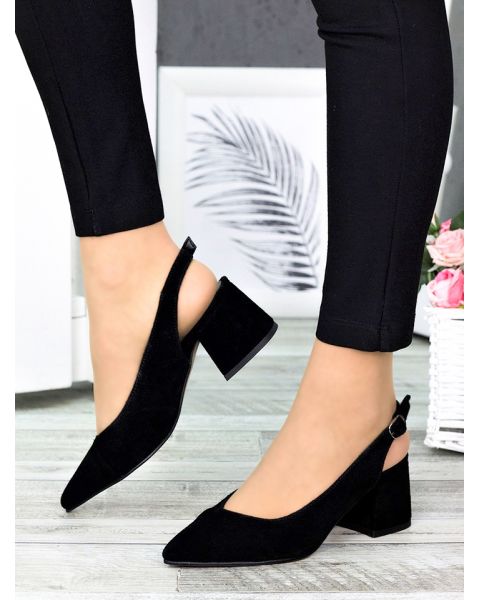 Туфлі жіночі замшеві чорні Molly 7321-28