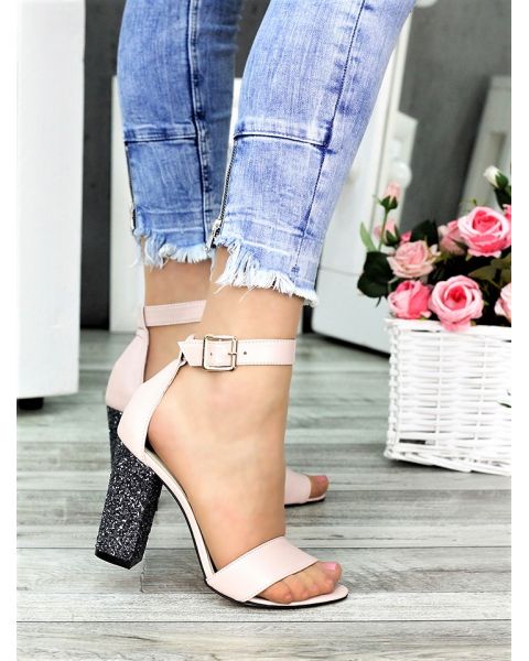 Босоножки Kristal пудра кожа7380-28