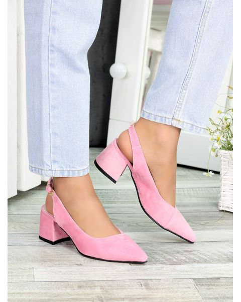 Туфлі жіночі замшеві рожеві Molly 7410-28