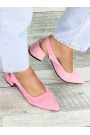 Туфли женские замшевые розовые Molly 7410-28