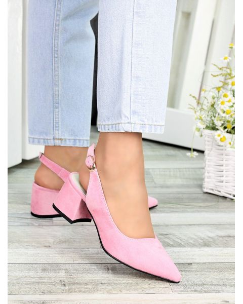 Туфлі жіночі замшеві рожеві Molly 7410-28