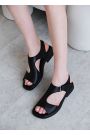 Босоніжки натуральна шкіра чорний 8436-28