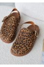 Клоги Barefoot кожа леопард 8469-28