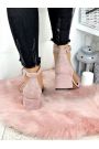 Босоножки Karmen пудра замша 7126-28