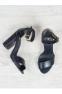 Босоніжки Kristal чорна шкiра 6395-28