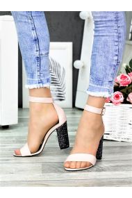 Босоніжки Kristal пудра шкіра 7380-28
