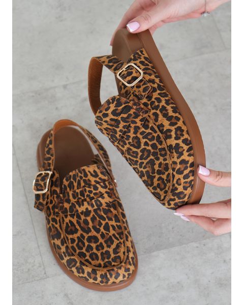 Клоги Barefoot шкіра леопард 8469-28 Клоги Barefoot шкіра леопард 8469-28