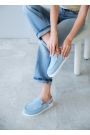 Клоги Barefoot замша блакитний 8477-28