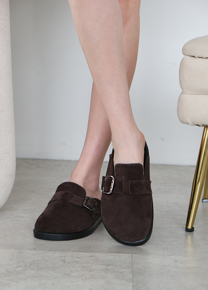 Шльопанці клоги замша brown 8465-28