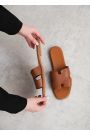 Шльопанці шкіряні brown 8445-28