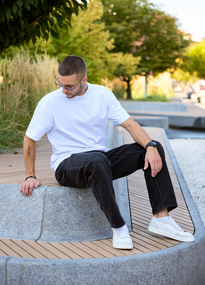 Кроссовки мужские BAREFOOT кожаные белые 8512-28