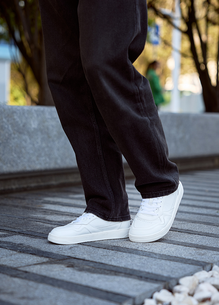 Кросівки чоловічі BAREFOOT шкіряні білі 8516-28