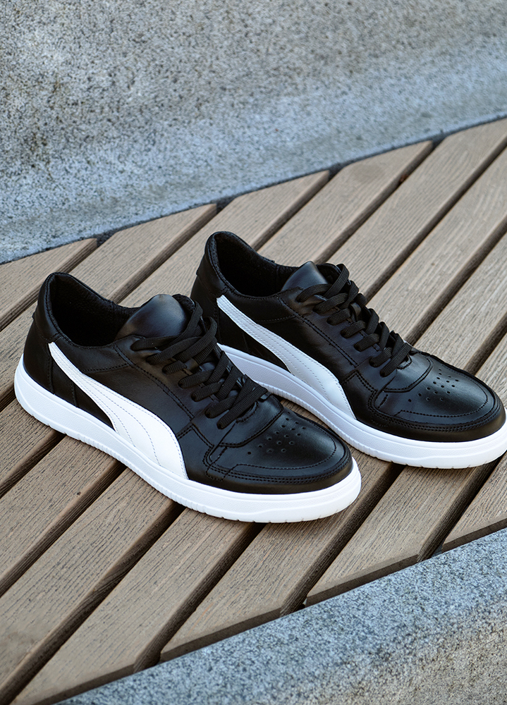 Кросівки чоловічі CAVEN шкіряні чорні 8515-28