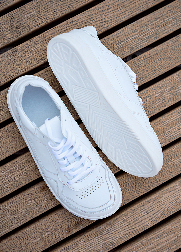 Кросівки чоловічі BAREFOOT шкіряні білі 8516-28