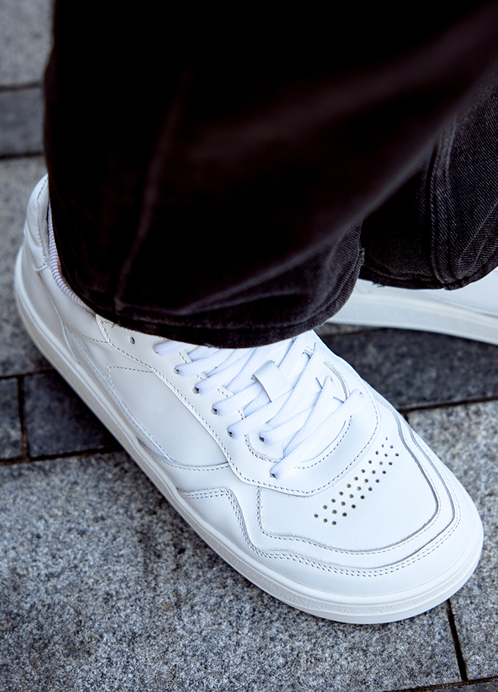 Кросівки чоловічі BAREFOOT шкіряні білі 8516-28