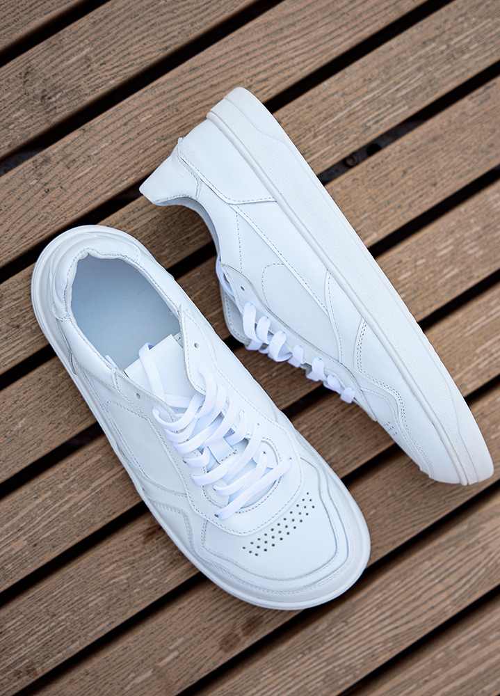 Кросівки чоловічі BAREFOOT шкіряні білі 8516-28