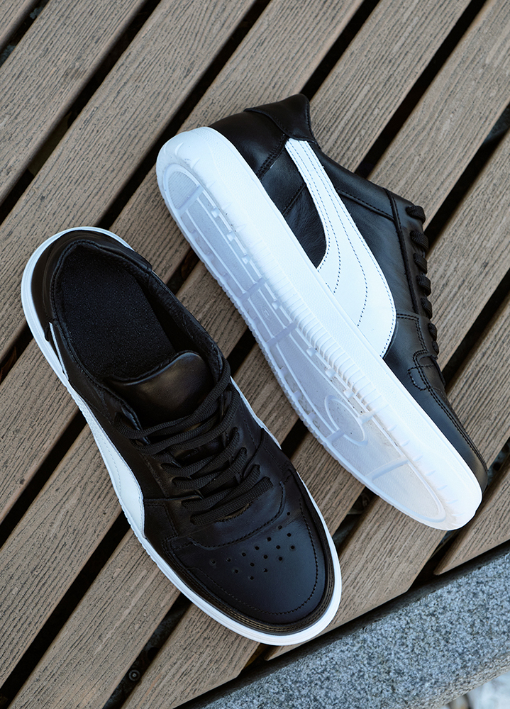 Кросівки чоловічі CAVEN шкіряні чорні 8515-28