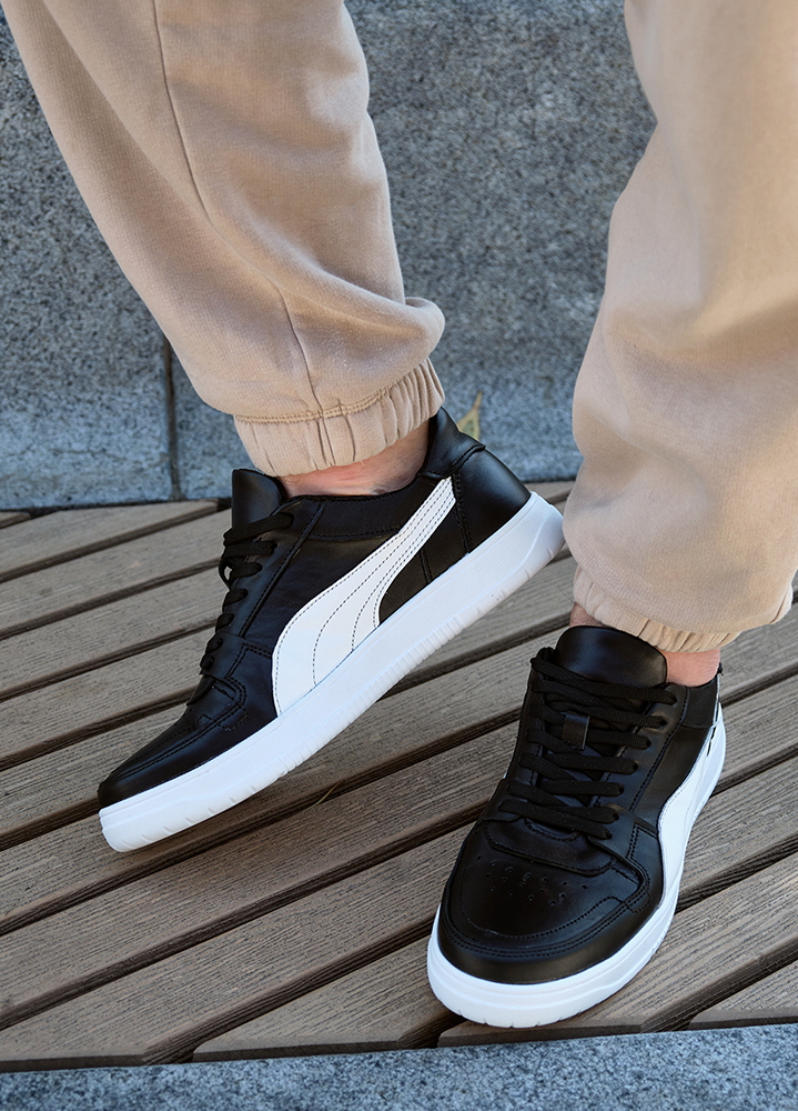 Кросівки чоловічі CAVEN шкіряні чорні 8515-28