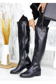Ботфорты черная кожа  6746-28