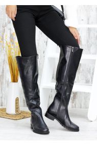 Ботфорты черная кожа  6746-28