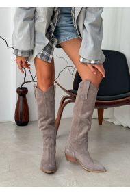 Сапоги казаки латте замша 8224-28