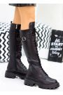 Чоботи на шнурівці чорні 8053-28