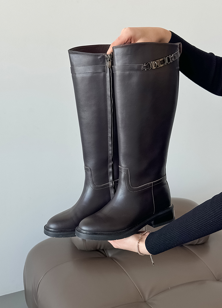 Чоботи натуральна шкіра шоколад 8255-28