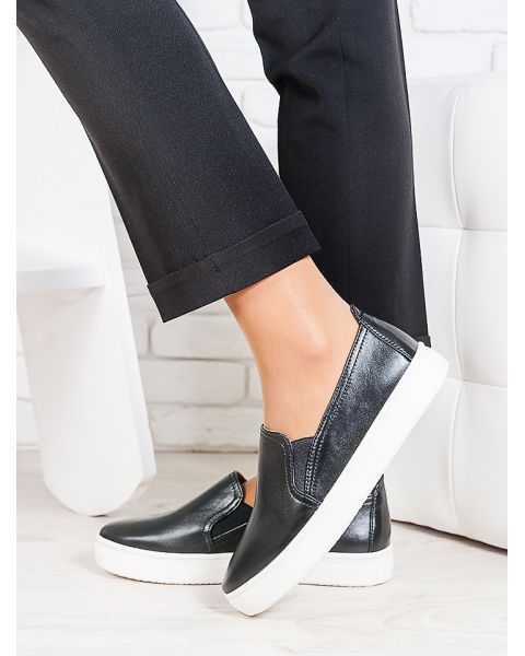 Слипоны Люси черная кожа №2 6655-28 Слипоны Люси черная кожа №2 6655-28