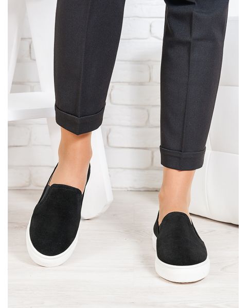 Слипоны Люси черная замша №2 6657-28 Слипоны Люси черная замша №2 6657-28