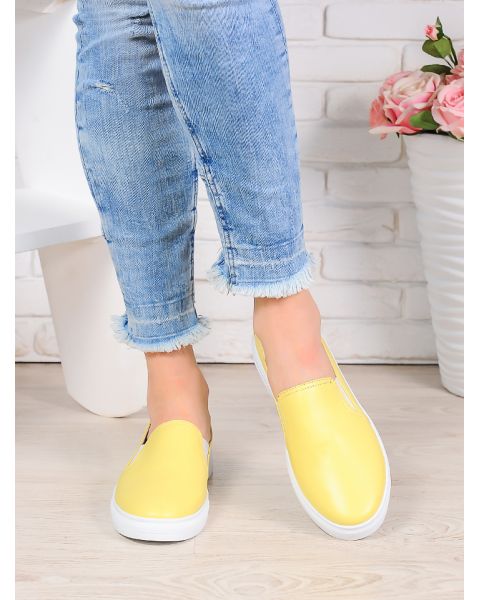 Слипоны Люси желтая кожа 7079-28 Слипоны Люси желтая кожа 7079-28