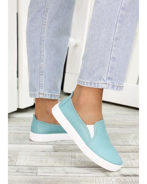 Слипоны Люси бирюза кожа 7082-28 Слипоны Люси бирюза кожа 7082-28