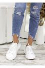 Кожаные белые кеды 7671-28