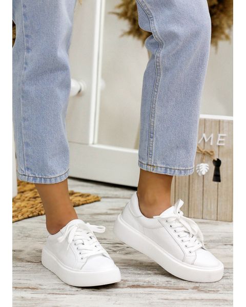 Кожаные белые кеды 7770-28