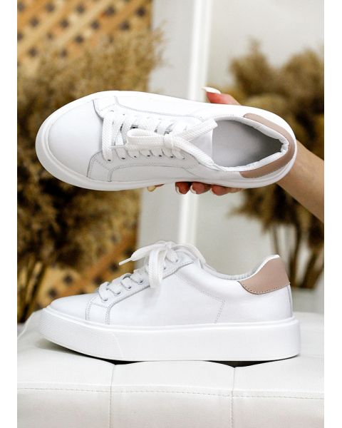 Кожаные белые кеды 7774-28