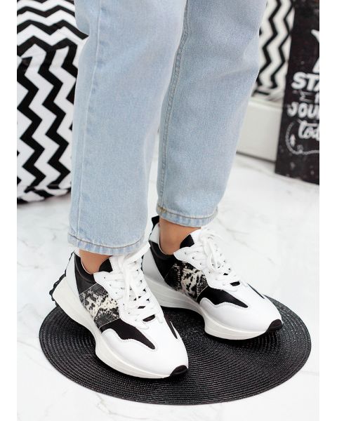 Кроссовки женские кожаные черные 7856-28