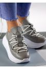 Кросівки жіночі шкіряні сірі VOLNA 7931-28