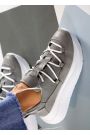 Кросівки жіночі шкіряні сірі ш+з VOLNA 7934-28
