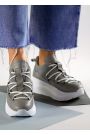 Кросівки жіночі шкіряні сірі ш+з VOLNA 7934-28